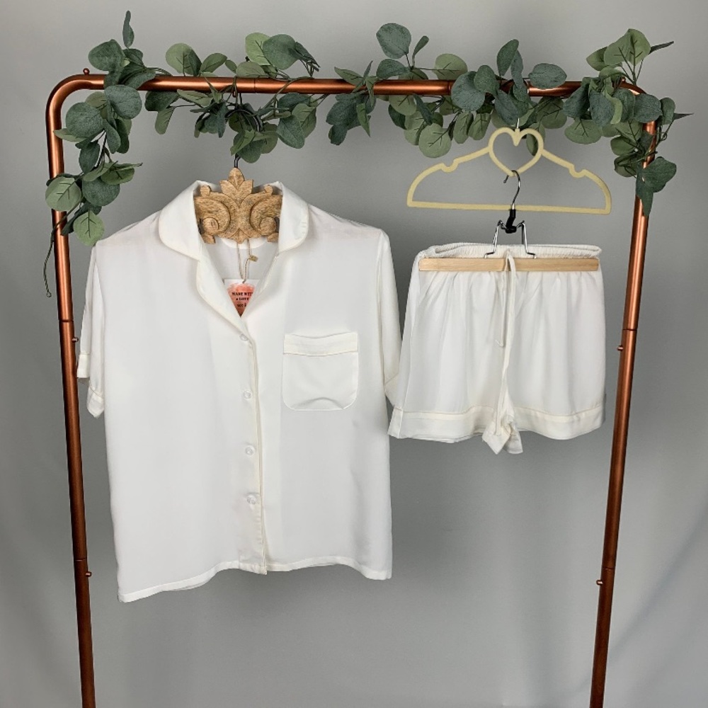 White Bridal Pajamas